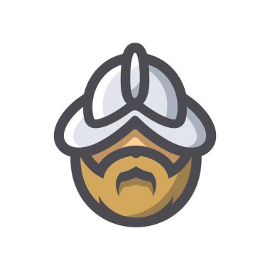 Fatih ortaçağ fatihi Vektör simgesi çizimi