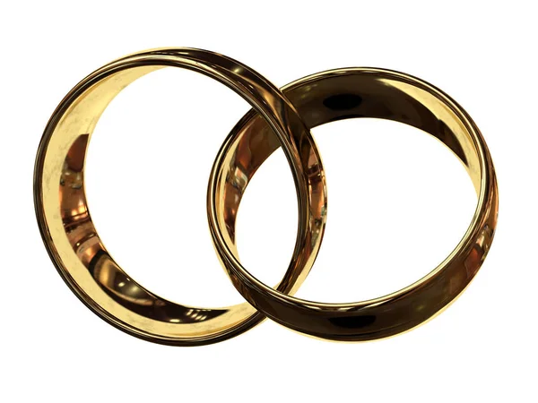 Connected Rings Photo Realism Rendering — Stock Photo, Image