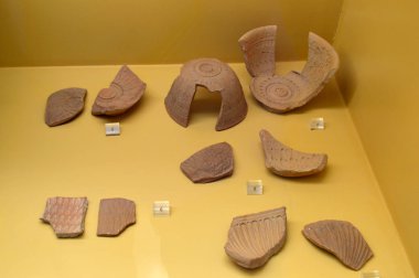 Akrostiş Akropol / Yunanistan - 25 Eylül 2013: Müze eser, 1900'lerden önce