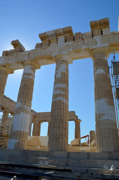 Parthenon Akropolis Van Thens September 2013 Musea Exterieur Interieurs Tentoonstellingen — Stockfoto