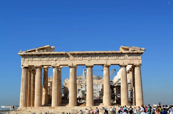Parthenon Akropolis Van Thens September 2013 Musea Exterieur Interieurs Tentoonstellingen — Stockfoto