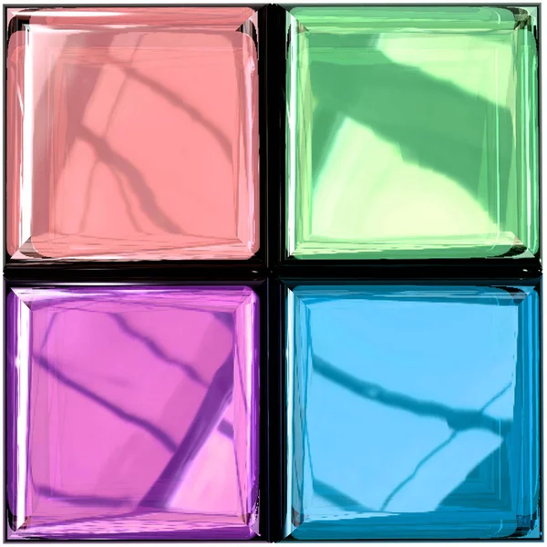 Gekleurd glazen palet — Stockfoto