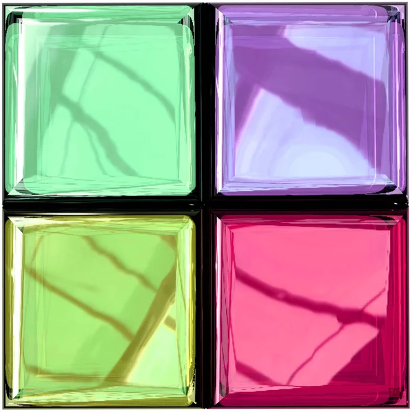 Палитра цветного стекла — стоковое фото