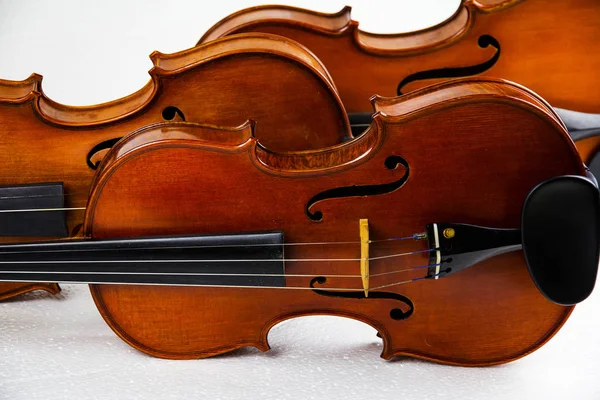 Parte Anteriore Del Violino Sullo Sfondo Mostra Corpo Parte Sul — Foto Stock