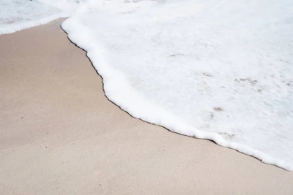 Sea Beach Soft Wave Brown Sand Beauty Nature — Stock Photo, Image