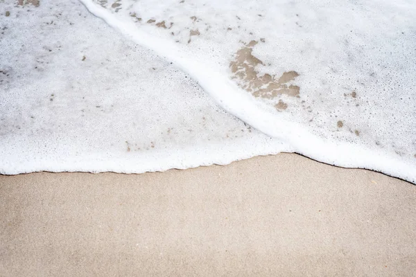 Beach Background White Sea Wave Clear Sand Beauty Nature — Stock Photo, Image