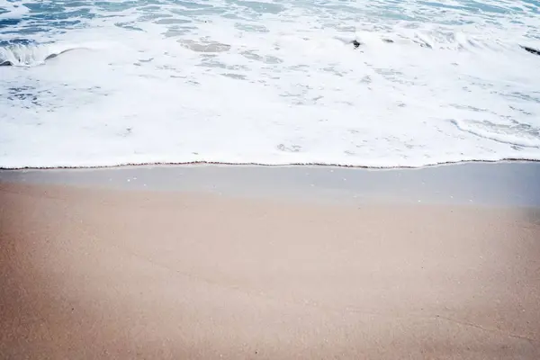 Beach Background White Sea Wave Clear Sand Beauty Nature — Stock Photo, Image