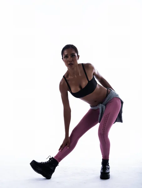 Die Schönheit Trainingsanzug Stretching Body Aufwärmen Zum Tanzen — Stockfoto