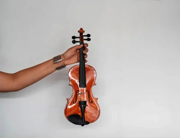 Violin Holding Human Hand — Stock Photo, Image
