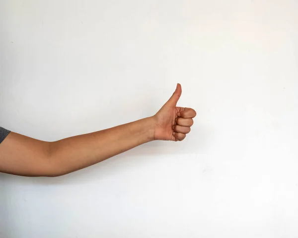 Golpe Humano Que Muestra Fondo Signo Mano Lenguaje Corporal — Foto de Stock