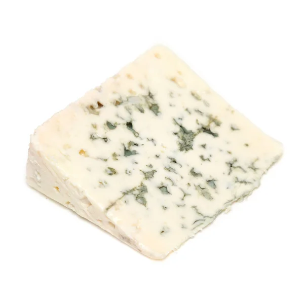 Franse Roquefort Blauwe Kaas Geïsoleerd Een Witte Studio Achtergrond — Stockfoto