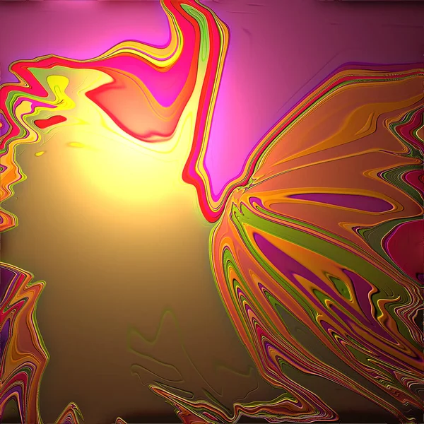 Liquify wavy abstraction with saturated colors