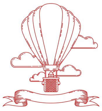 Steampunk vintage çerçeve poster zeplin, Bisiklet, çarkları, gears ile.