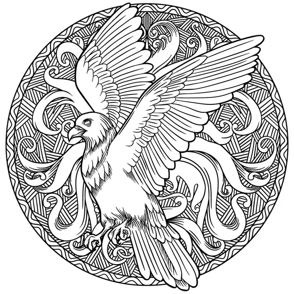 Escudo de armas de águila heráldica. Etiquetas, emblemas — Archivo Imágenes Vectoriales