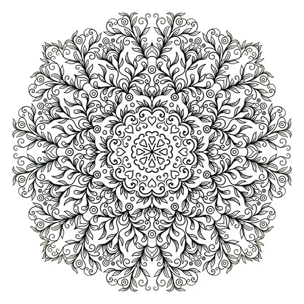 Mandala Zwart Wit Patroon — Stockfoto