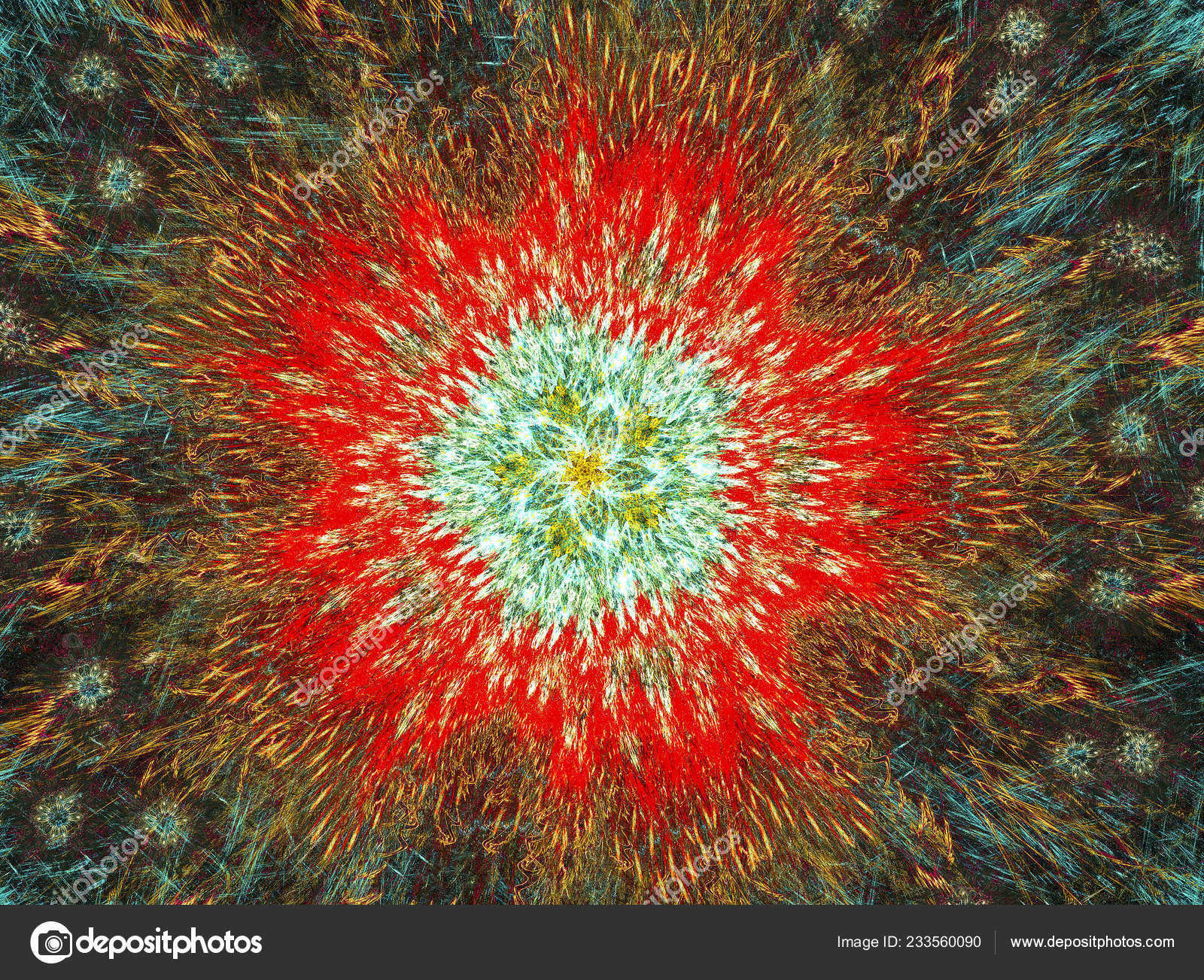 Computer Generated Art Abstract Graphic Design Magic Energy Multicolored Fractal Stock Photo C Mosher 233560090