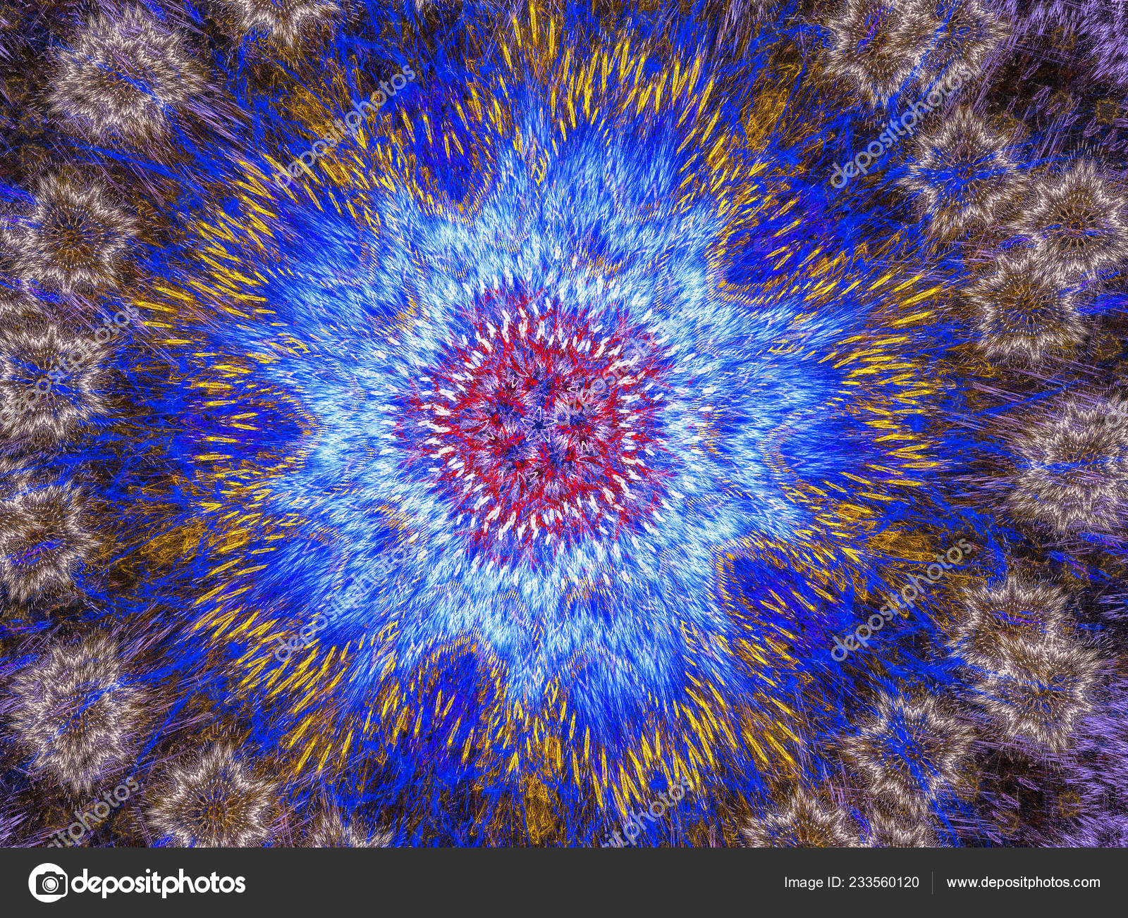 Computer Generated Art Abstract Graphic Design Magic Energy Multicolored Fractal Stock Photo C Mosher 233560120