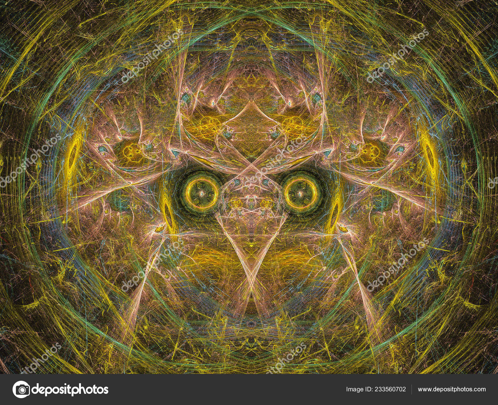 Computer Generated Art Abstract Graphic Design Magic Energy Multicolored Fractal Stock Photo C Mosher 233560702