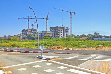 bir yerleşim bölgesinde inşaatı.