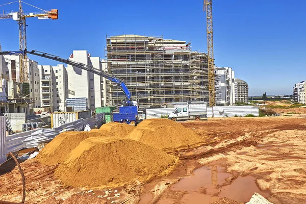 Construcción Una Zona Residencial Fotos de stock libres de derechos