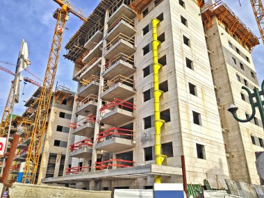 bir yerleşim bölgesinde inşaatı.