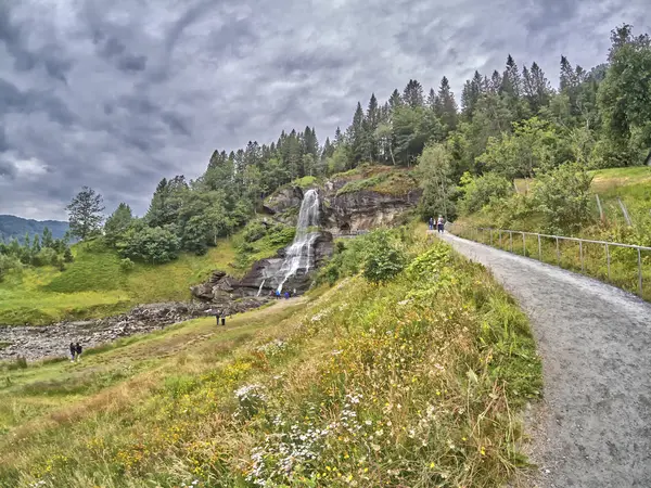 Muhteşem Güzel Norveç Ile Seyahat — Stok fotoğraf