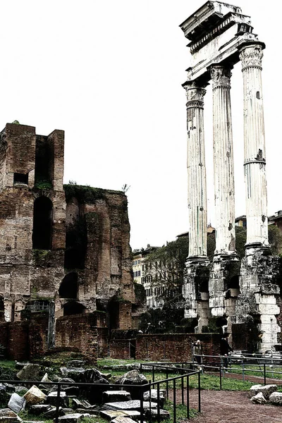 Forum Romanum Římě — Stock fotografie