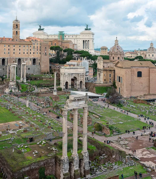 Φόρουμ Romanum Στη Ρώμη — Φωτογραφία Αρχείου