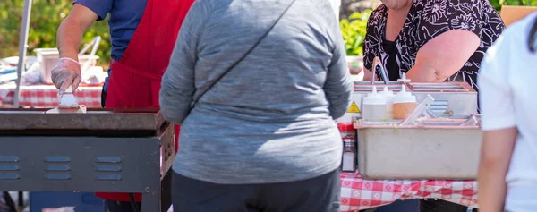Excesso Peso Obesos Picknick — Fotografia de Stock