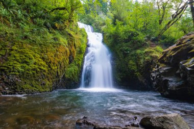 Gelin peçe şelale, Oregon. Uzun pozlama.