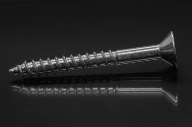 Yansıtıcı yüzeyi izole metal vida.