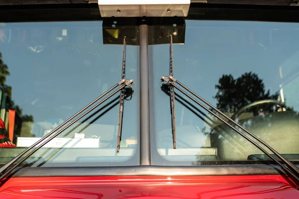 Wiper blades on the firefighter truck