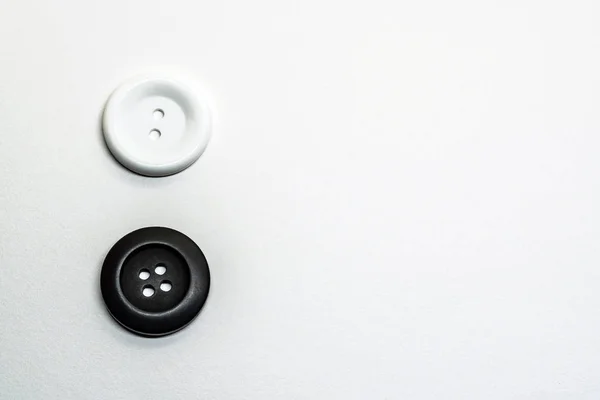 White Black Buttons Isolated White Background — Stock Photo, Image