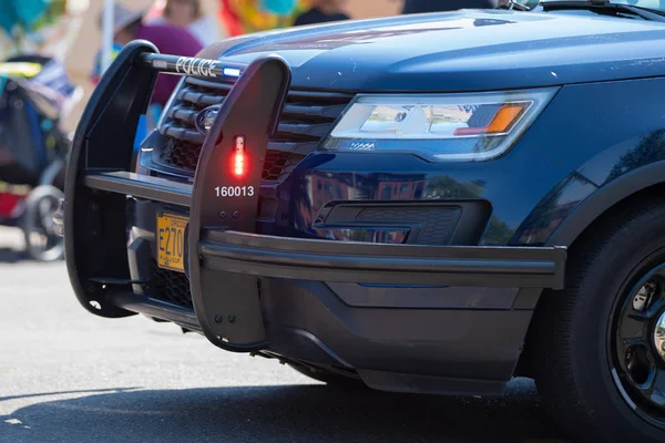 Portland Usa August 2018 Ford Police Car Flash Signals Turned — Stock Photo, Image