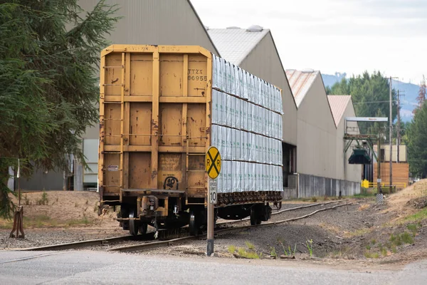 Forest Grove Usa Agosto 2018 Carga Trem Carregada Com Blocos — Fotografia de Stock