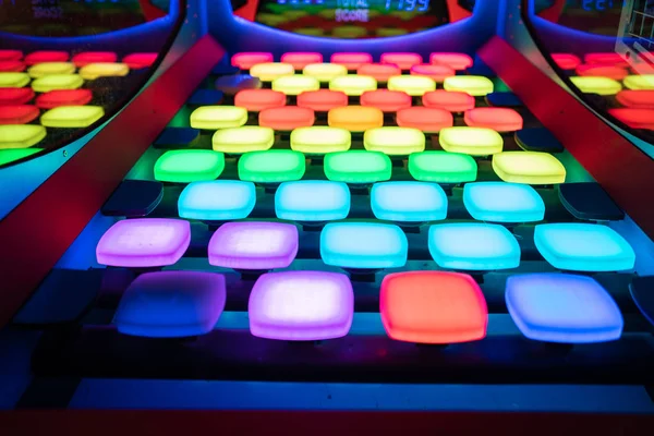 Colorido Juego Arcade Con Bloques Colores Paleta Del Arco Iris — Foto de Stock