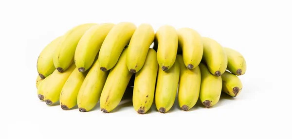 Frauenfinger Bananen Musa Acuminata Isoliert Auf Weißem Hintergrund — Stockfoto