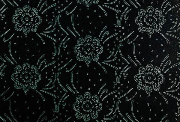 Black and teal floral Background Pattern