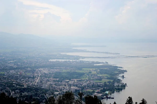 Vista Bregenz Lago Constanza Desde Pfander —  Fotos de Stock