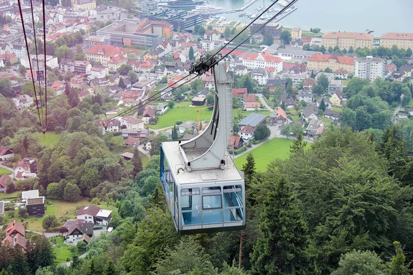 Pfander Cable Car Österrike Bregenz Med Utsikt Över Staden — Stockfoto