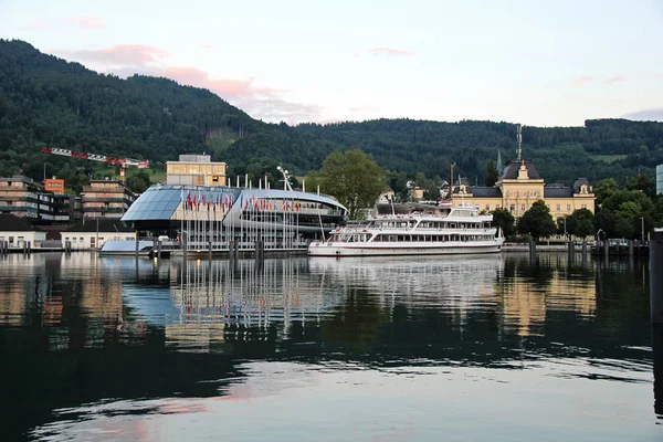 Güzel liman liman ve gemi, Bregenz, Avusturya
