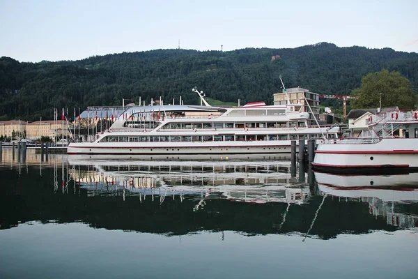 Belo Porto Navio Bregenz Áustria — Fotografia de Stock