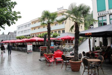 Vaduz, Lihtenştayn - 06 08 2016: Vaduz, Liechtenstein sokaklarda