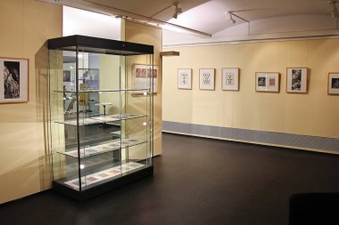 Vaduz, Lihtenştayn - 06 08 2016: Sergi pul pul Müzesi Vaduz, Liechtenstein 