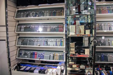 Vaduz, Lihtenştayn - 06 08 2016: Lüks İsviçre kalem mağaza