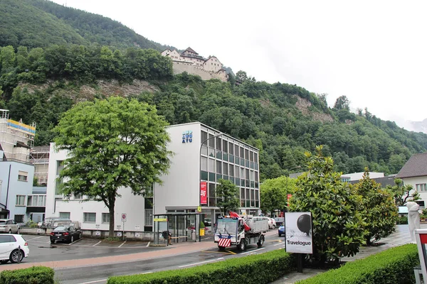 Vaduz Liechtenstein 2016 Vista Vaduz Lichtenstein Com Rua Castelo — Fotografia de Stock