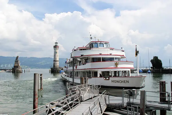 Lindau Alemanha 2016 Navio Lindau Island Port Bodensee Alemanha — Fotografia de Stock