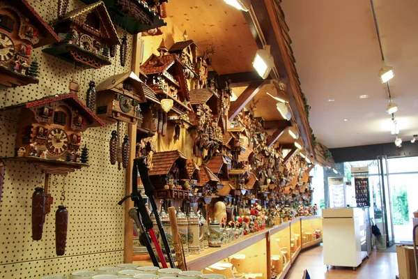 Vaduz Liechtenstein 2016 Cuckoo Clock Shop Vaduz Liechtenstein — Stock Photo, Image