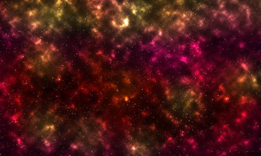 Soyut siyah, kırmızı, turuncu ve sarı evren arka plan doymuş.