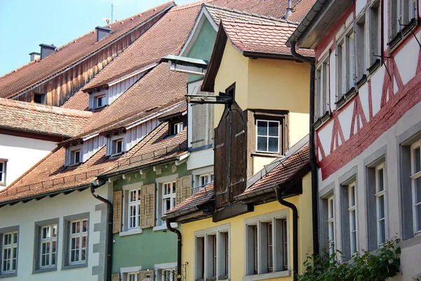 梅尔斯堡位于的半灰泥的房子 符滕堡镇在湖康斯坦斯的德国 — 图库照片